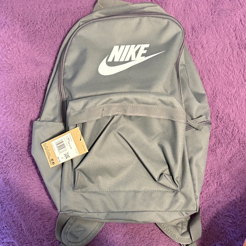 Nike Gray Backpack with White Logo